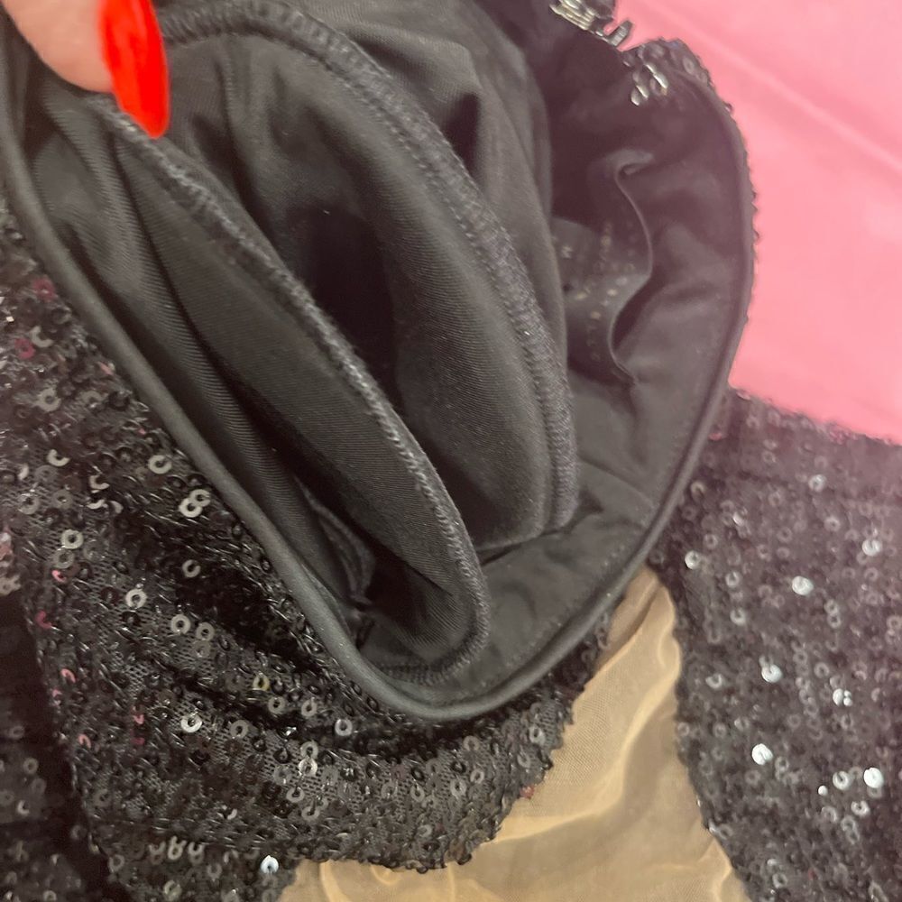 NEW Michael Costello x Revolve Houston Sequins Mesh Maxi Dress in Black.Size M - Picture 9 of 15
